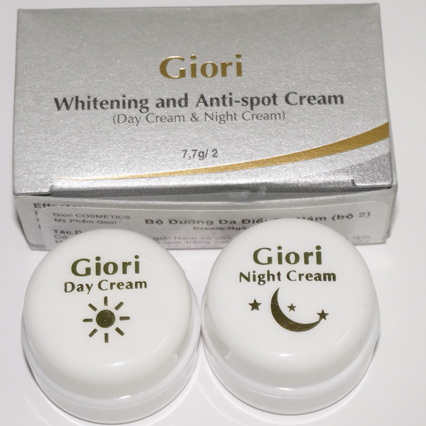 Bộ 2 Giori whitening and anti-spot cream (Day cream & Night cream dưỡng da ngày và đêm làm cho làn da đẹp mịn